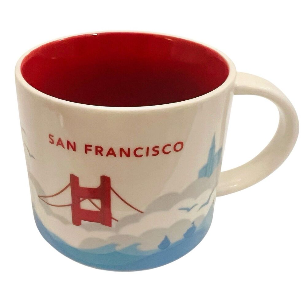 Starbucks Golden Gate Bridge Coffee Mug San Francisco You Are Here 2012